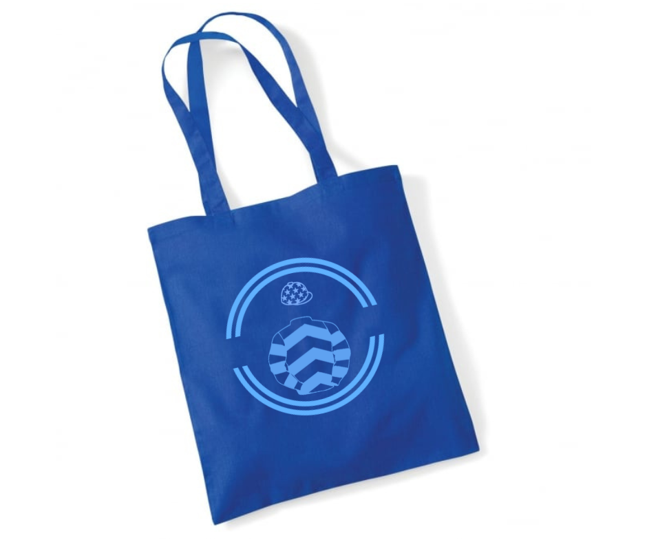 Blazing Blues and Twos Tote Bags