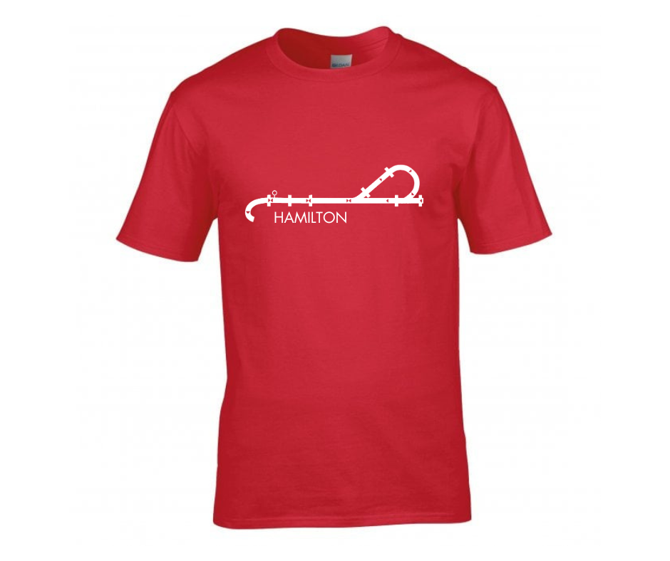 Hamilton Course Map Racing Tees