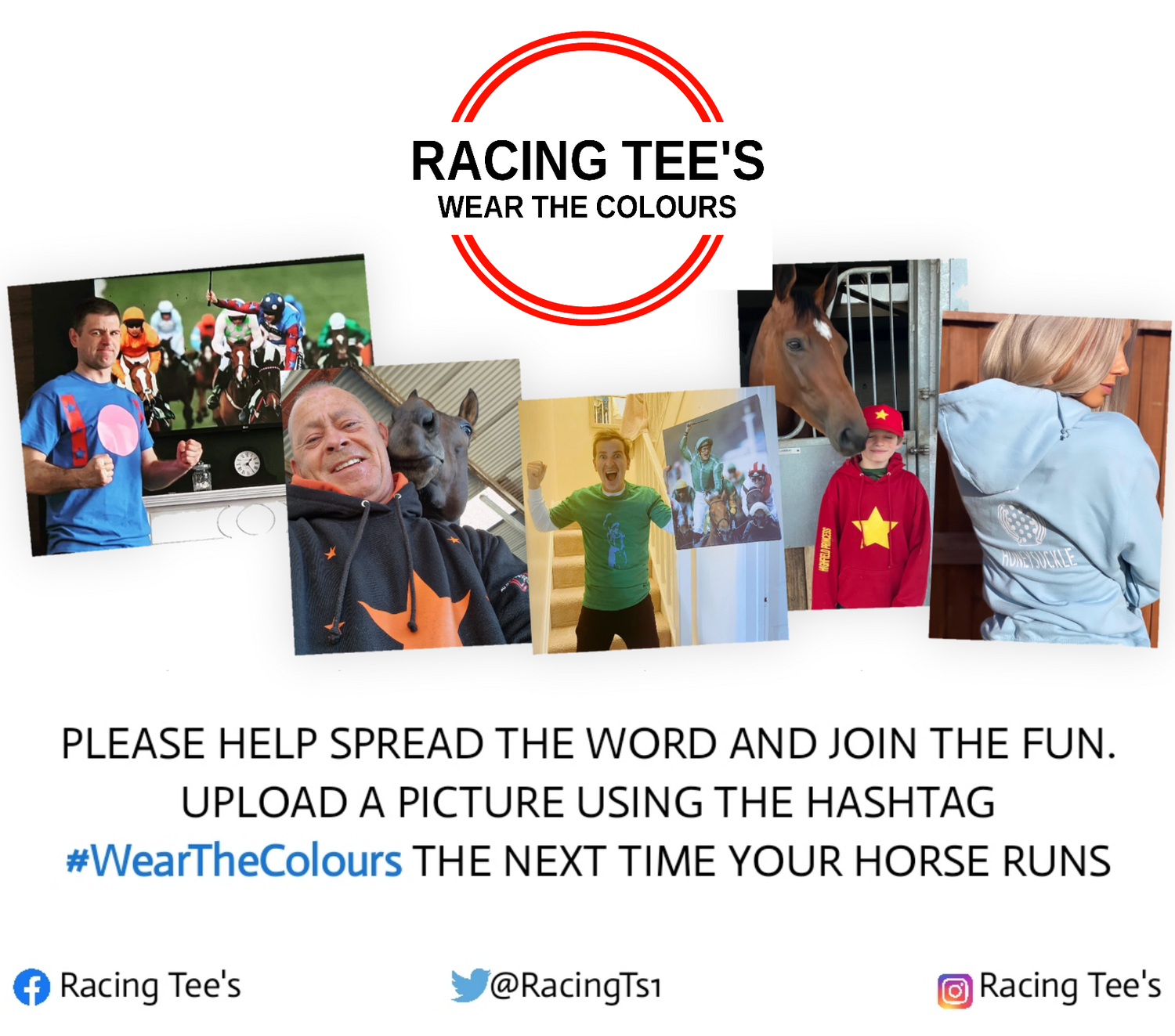 Get your fully customisable horse racing merchandise including T-shirts, Hoodies, Hats and more